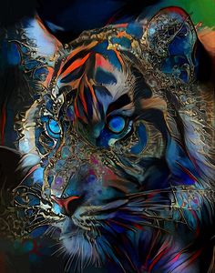 Emerald Tiger - Inked Up LLC - Paintings & Prints, Animals, Birds, & Fish,  Wild Cats, Tigers - ArtPal