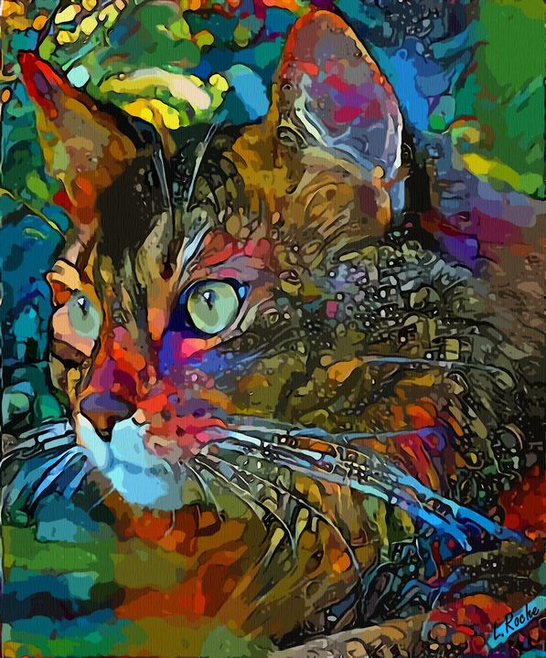 Benito, cat - L.ROCHE - Paintings & Prints, Animals, Birds, & Fish ...