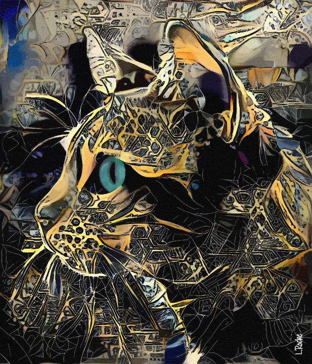 Cat Jewel - L.ROCHE - Paintings & Prints, Animals, Birds, & Fish, Cats &  Kittens, Other Cats & Kittens - ArtPal