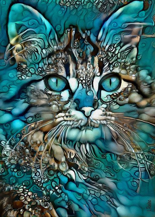 Cat Jewel - L.ROCHE - Paintings & Prints, Animals, Birds, & Fish, Cats &  Kittens, Other Cats & Kittens - ArtPal