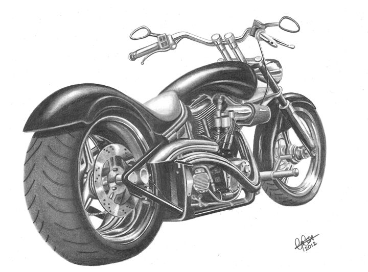 Harley Davidson Drawing by Alexandre Cardoso  Saatchi Art