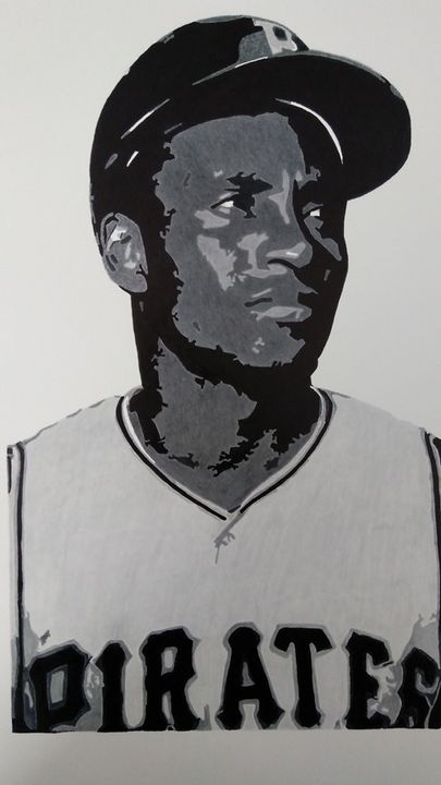 Hall of Fame Legend Roberto Clemente - Grayscale Greats - Drawings