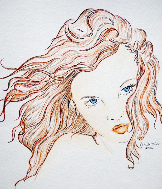 Windswept Beauty - Kathryn Watkins - Paintings & Prints, People ...