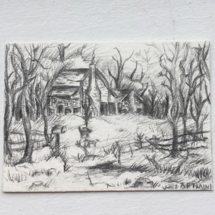 Cabin In The Woods Littlearts Paintings Prints Landscapes