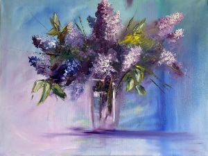 Still life, Lilac in grey vase - Fimasart - Paintings & Prints