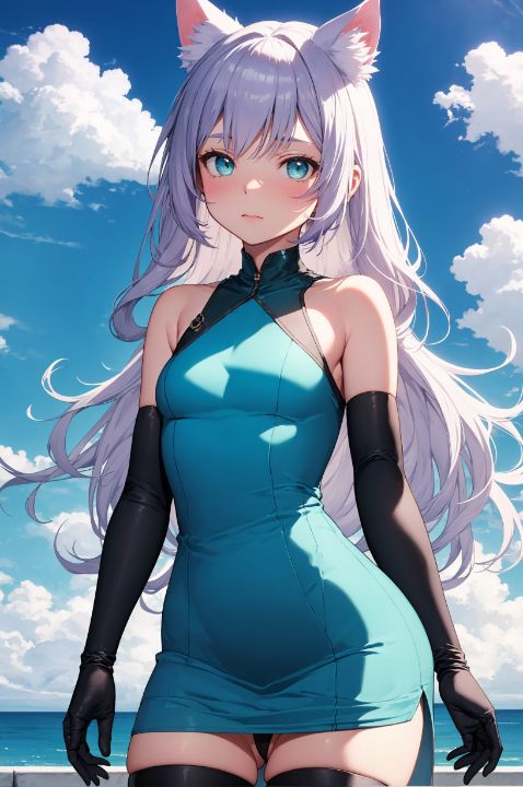 The Azure Cat - ILoveAnimeChibi - Digital Art & AI, People & Figures ...