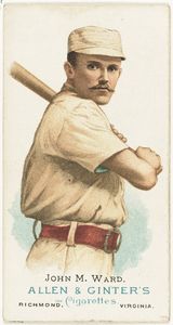 John M. Ward, baseball card portrait