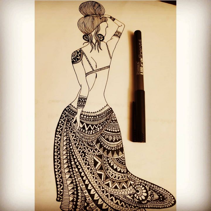 how to draw a dress #dress #dressdrawing #fypシ #drawing #drawingtutori... |  TikTok