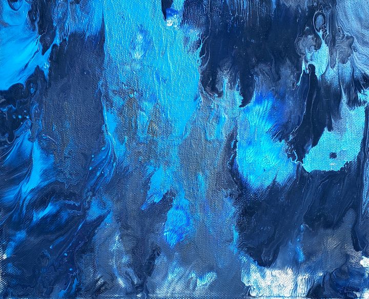 Blue abstract KC art gallery Paintings & Prints, Abstract, Movement
