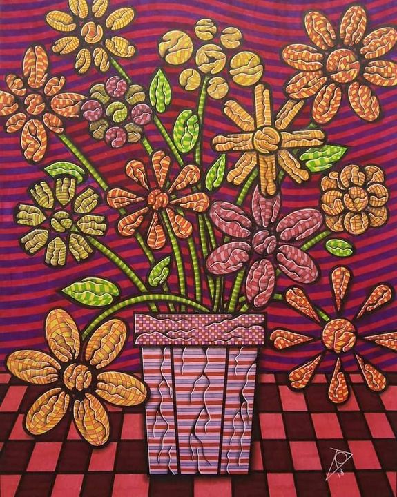 Flowers 555 - Tromada Art Gallery - Paintings & Prints, Flowers