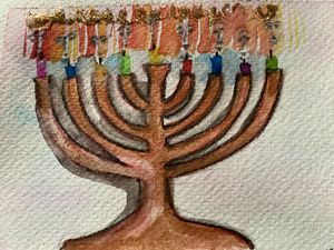Menorah with faces 2