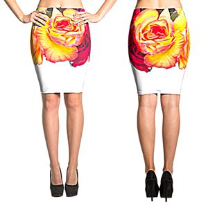 Dime Rose Floral Skirt #003340 - Dizzy The Artist Fine Art & Accessories