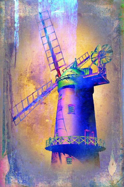 Windmill art illustration 2 - Rafal Kulik