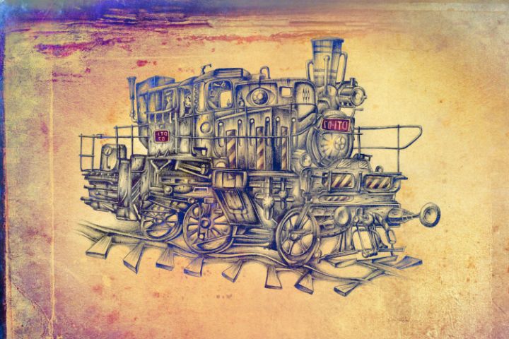 Locomotive surreal art 2 - Rafal Kulik