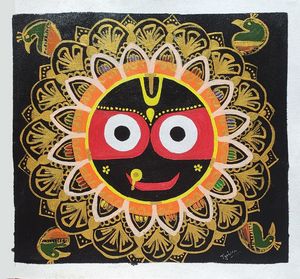 Lord jagannath face Canvas Painting