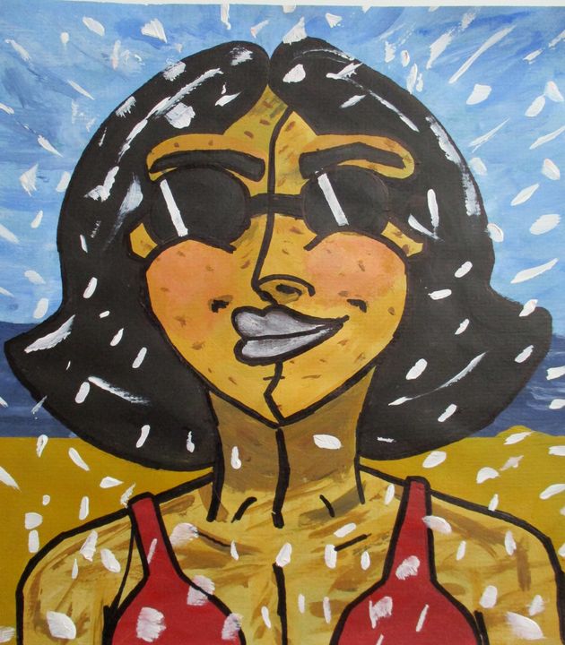 The Happy Beachgoer - Yacky Art