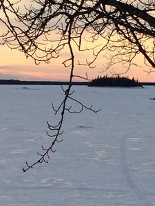 Sunset with lsland