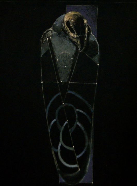 Mummified Hawk Blue/Violet - Leon Waller