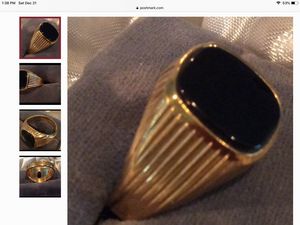 Mens Black Onyx Ring - Kates’ Treasures