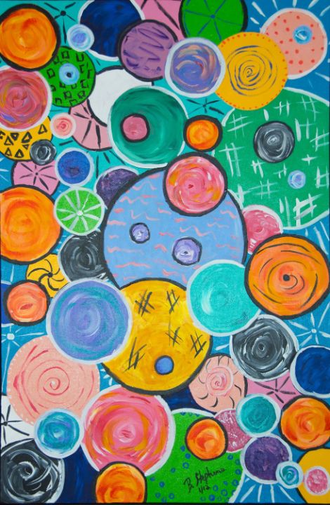 Circles 1 Brodie Stephens Paintings Prints Abstract Color