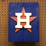 Houston Astros Wooden Avenue Sign 4x17