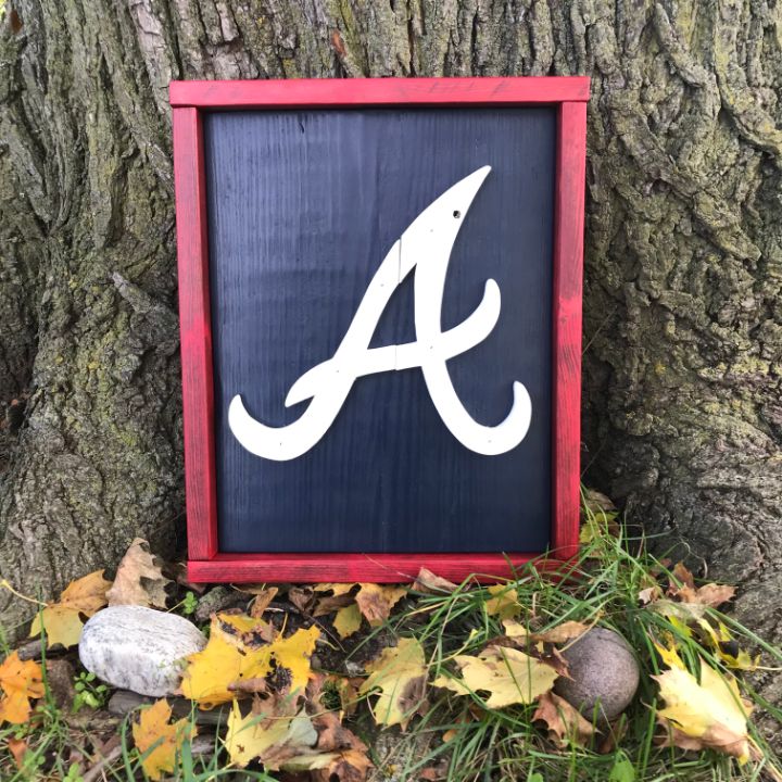 Atlanta Braves Logo - Wood work