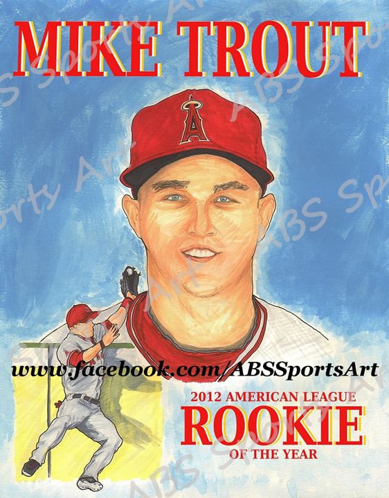 Mike Trout Print – Hobrecht Sports Art