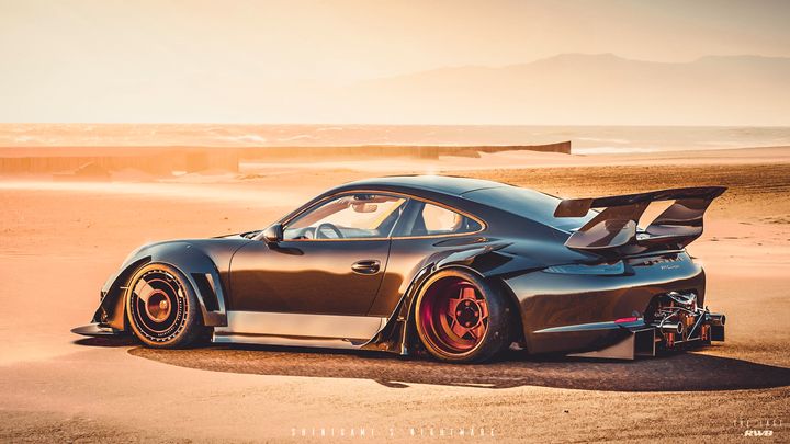 The Last Rwb Ft Porsche 911 Shinigami S Nightmare Digital Art Vehicles Transportation Automobiles Cars Concept Fantasy Cars Artpal