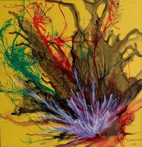 Big Bang Of Colours - Valdas - Paintings & Prints, Abstract, Color - ArtPal