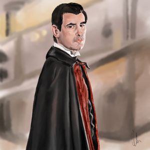 Dracula in cape - Claes Bang