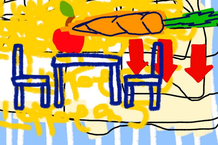 Carrot Table For Two - Jaymie Metz Fine Art