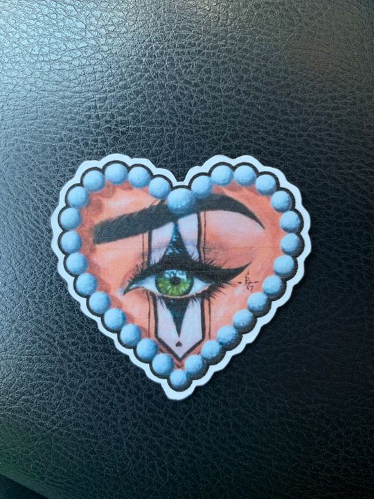Seeing Broken Hearts Sticker - Bright Eye Stickers - Crafts & Other Art,  Stickers - ArtPal