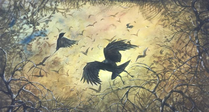 Birds taking flight - Rigel Sauri