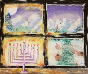 Hanukkah's Glow - F. Kenneth Art