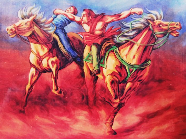 Horse riders in action - Deepak Arts