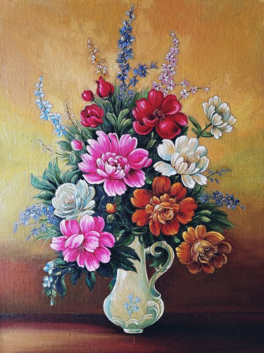 Beautiful Flowers In The Vase - Deepak Arts