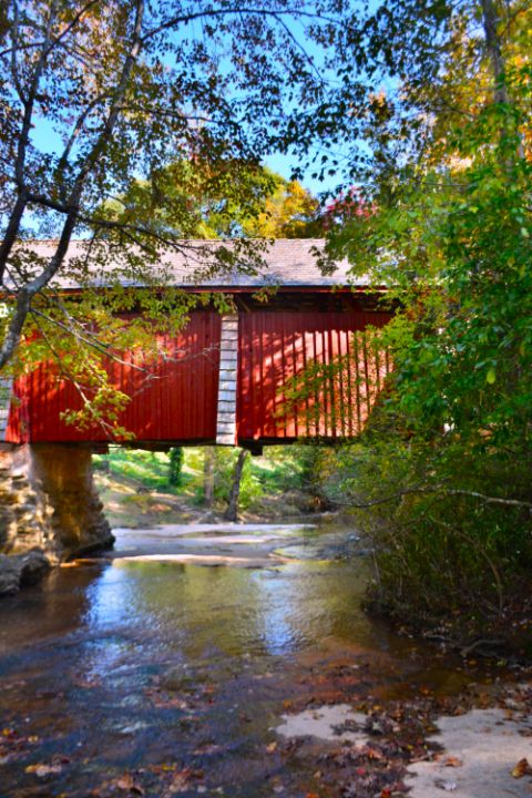 Campbells Covered Bridge Behind Fall - Lisa Wooten Photography ...