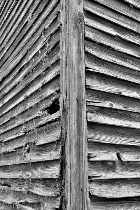 Wood Planks Abstract Vertical Black - Lisa Wooten Photography