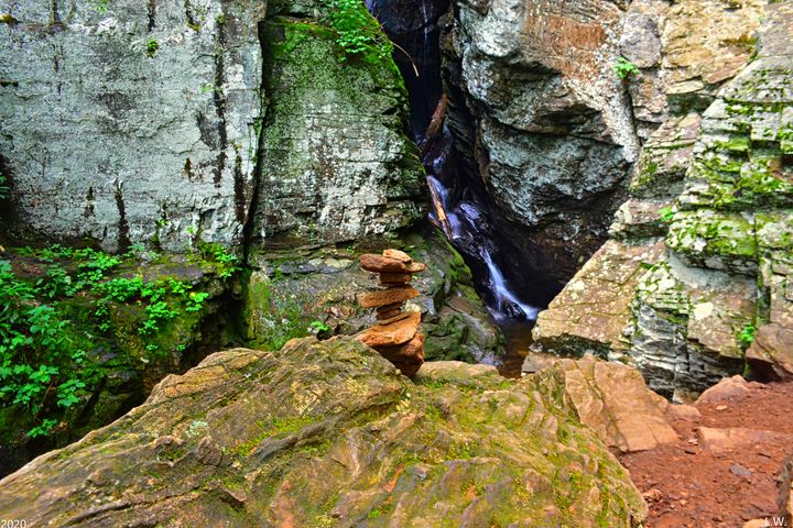 Cairn At Raven Cliffs Waterfall GA - Lisa Wooten Photography