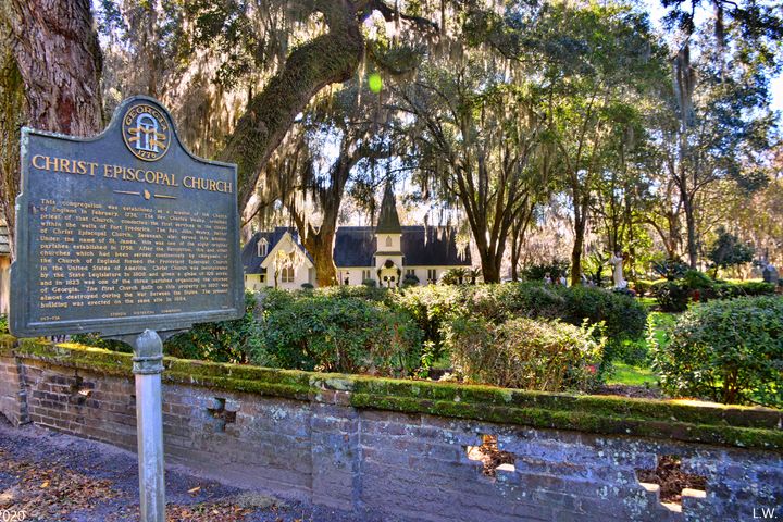 Christ Church And Historical Marker - Lisa Wooten Photography