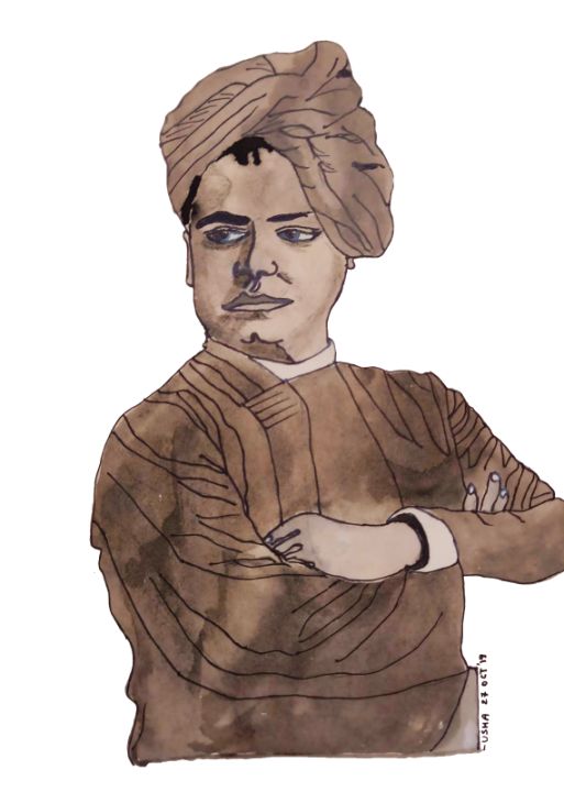 Art Swami Vivekananda Created by Abhijeet Raj Cool Art India