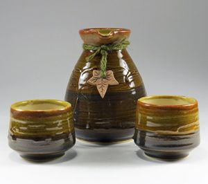 Rustic Brown Sake Set
