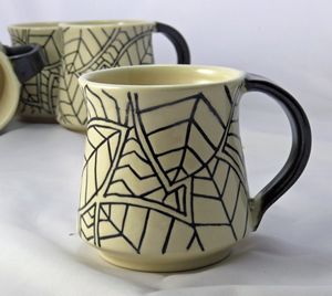 Coffee Mug in Black and White