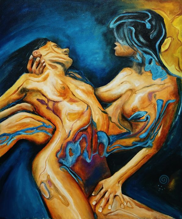 Abstract - Lesbian Love - Isha Paintings