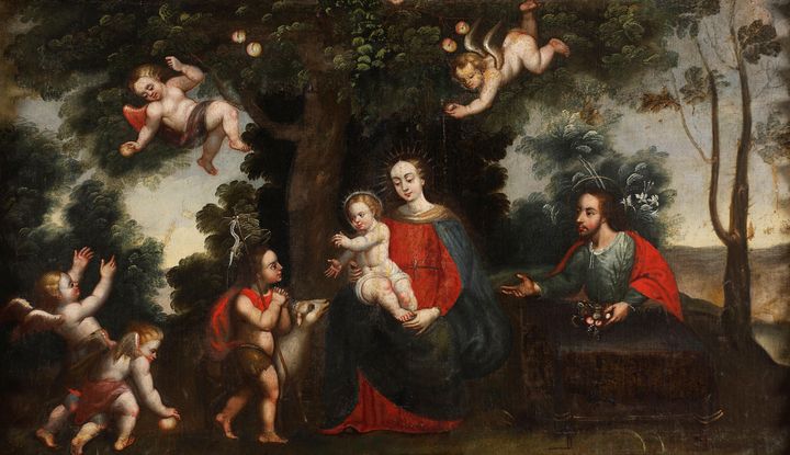 Diego Quispe Tito~Holy Family - Old master