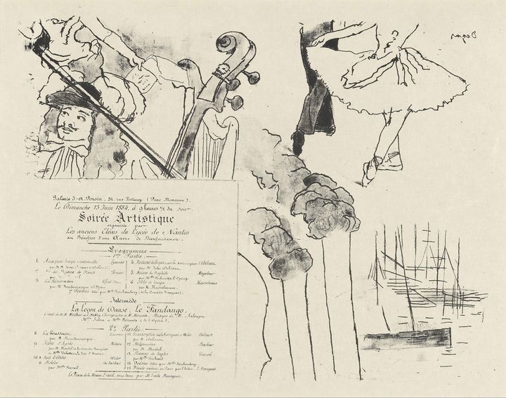 Edgar Degas~Program for the Soiree A - Old master
