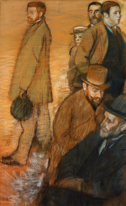 Edgar Degas~Six Friends at Dieppe - Old master