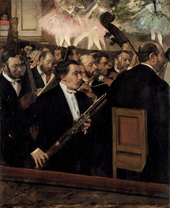 Edgar Degas~The Orchestra at the Ope - Old master