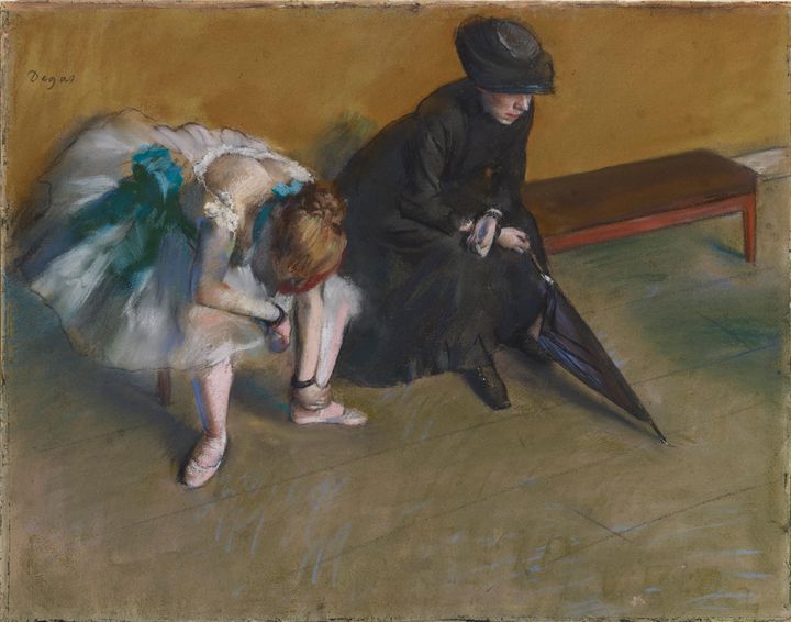 Edgar Degas~Waiting - Old master