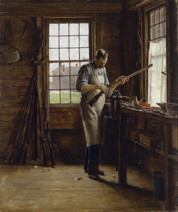 Edgar Melville Ward~The Gunsmith Sho - Old master